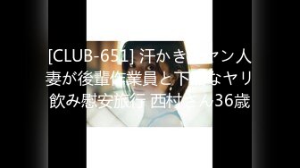 [CLUB-651] 汗かき元ヤン人妻が後輩作業員と下品なヤリ飲み慰安旅行 西村さん36歳