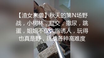 【渣女来袭】秋天的第N场野战，小树林，肛交，撒尿，跳蛋，姐姐不仅大胸诱人，玩得也真是野，挑战各种高难度